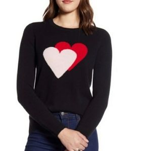 HALOGEN Cashmere Heart Sweater Size 1